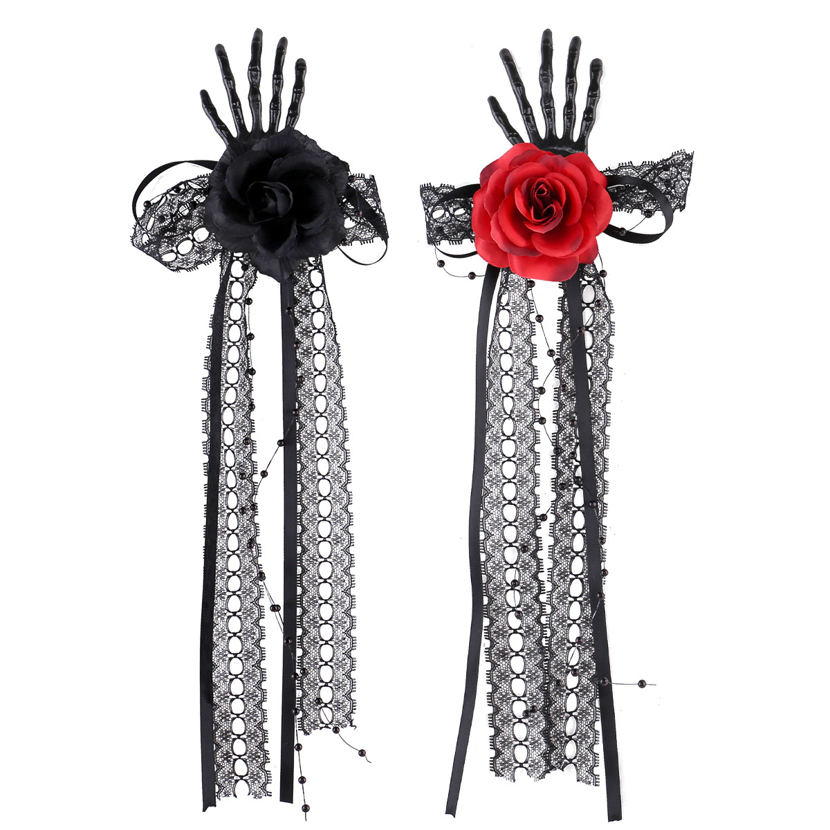 Rose Long Ribbon Side Clip Hair Accessory Party Hairpin photo 6