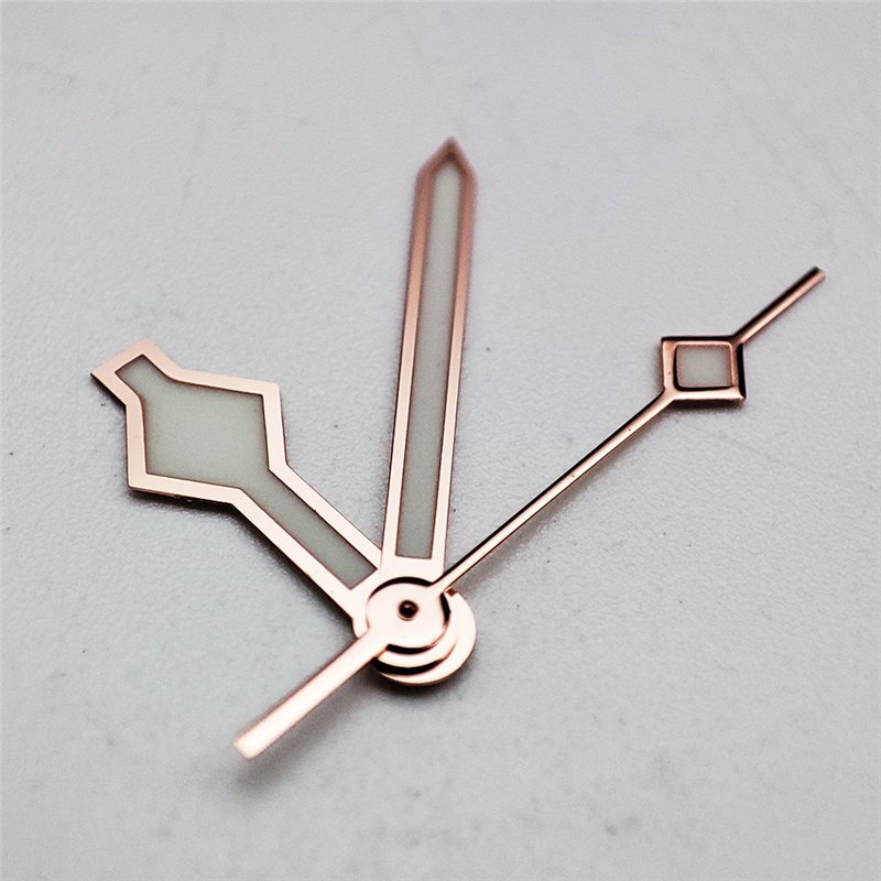 Rose-gold Hands With Green Luminous Coating Watch Hands Suitable For NH3536 Movements photo 3
