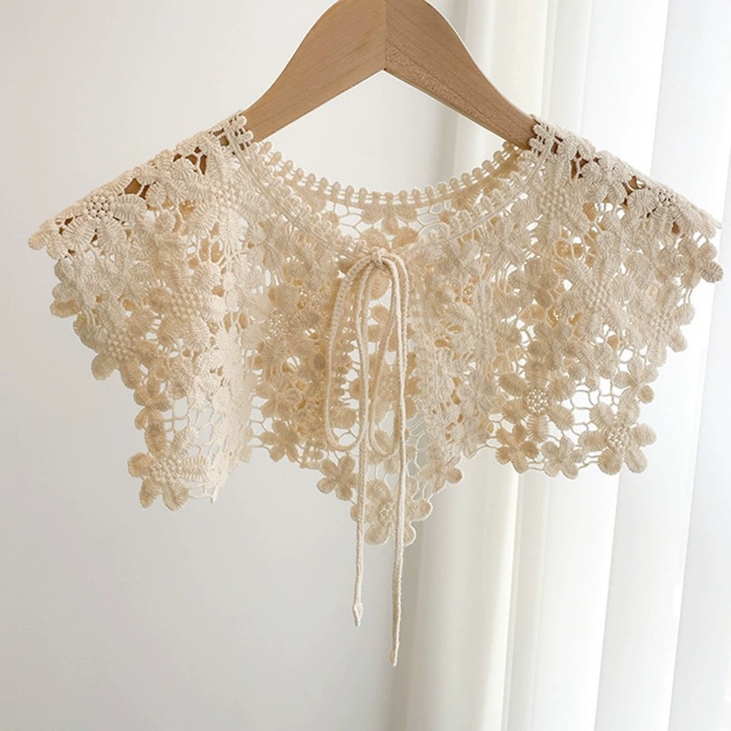 French-style Bow Tie Faux Collar Tulle Shawl photo 5