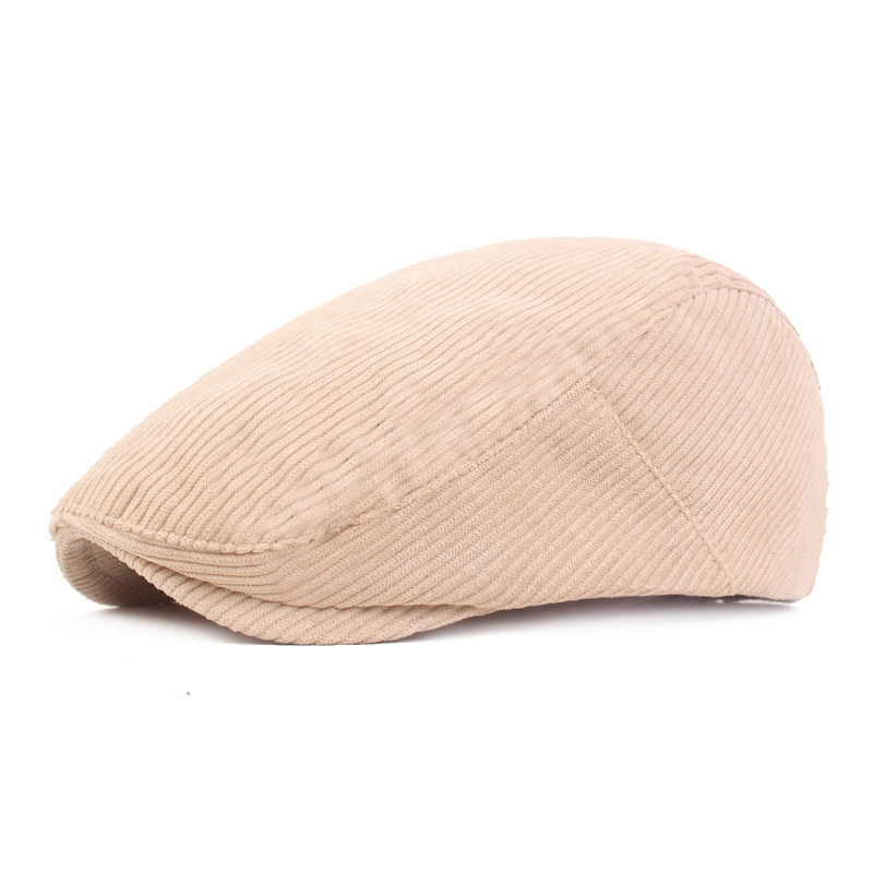 Striped Mens Warm Peaked Cap For Autumn And Winter Casual Baseball Cap photo 4