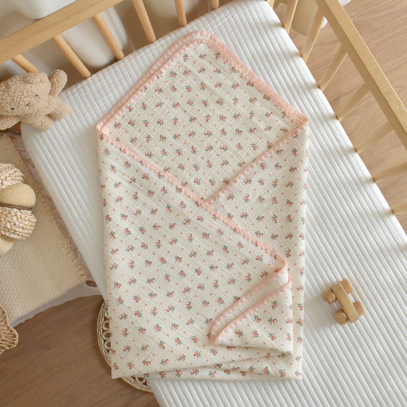 Baby Pure Cotton Three-layer Gauze Swaddle Blanket Bath Towel photo 3