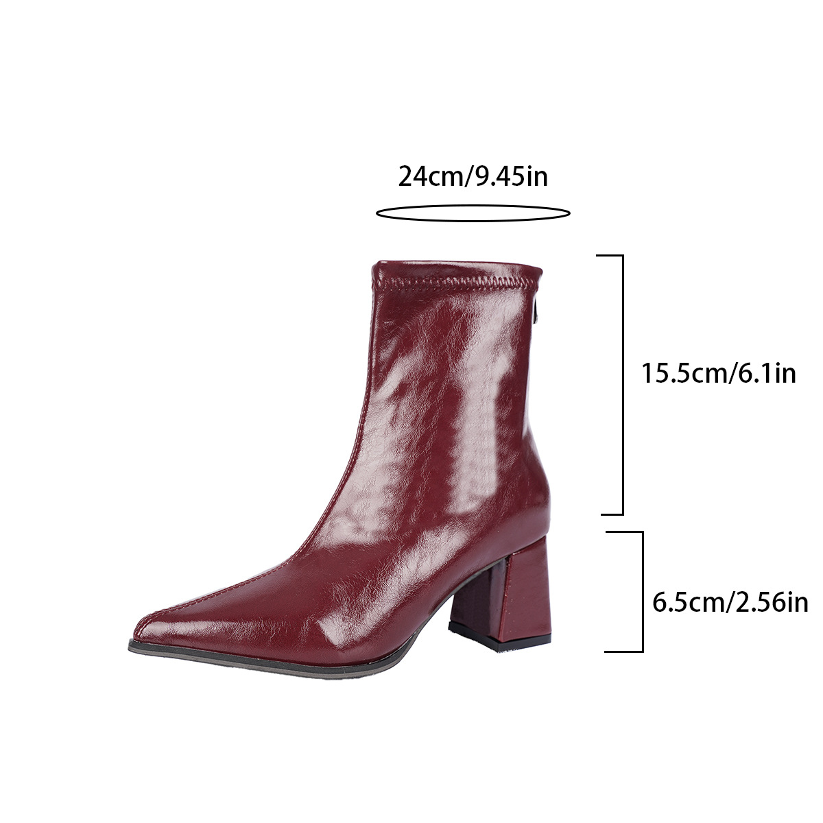 Western-style Pointed-toe Ankle Boots For Women photo 3