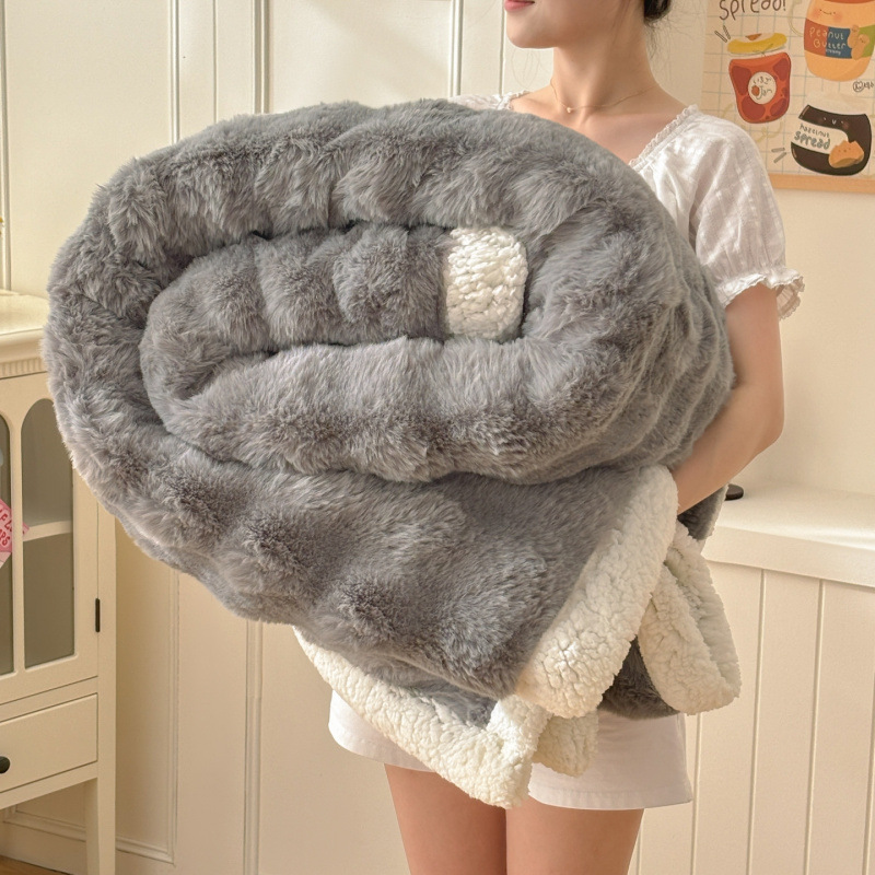 Bubble Double-layer Blanket Thickened For Warmth photo 5