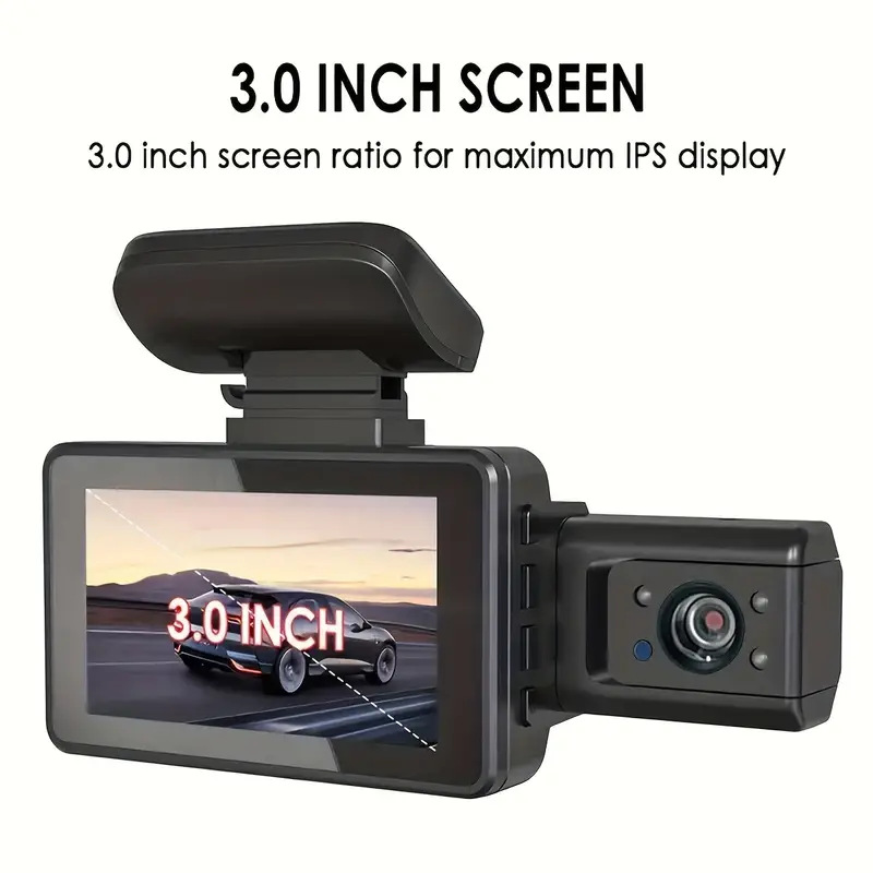 Dual-lens 3-inch Night Vision Dash Cam For In-vehicle Use photo 5