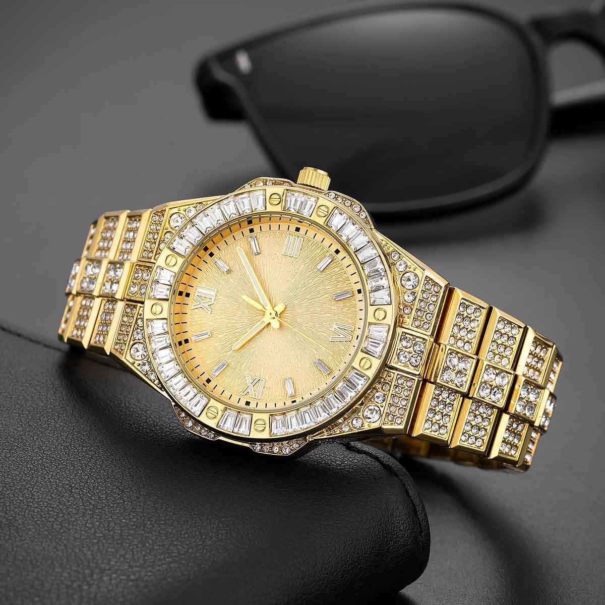 Full-diamond Watch Unisex Hip-hop Party Wristwatch photo 6