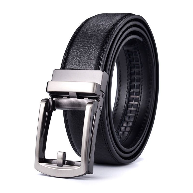 Mens Automatic Buckle Two-layer Cowhide Fashion Belt photo 7