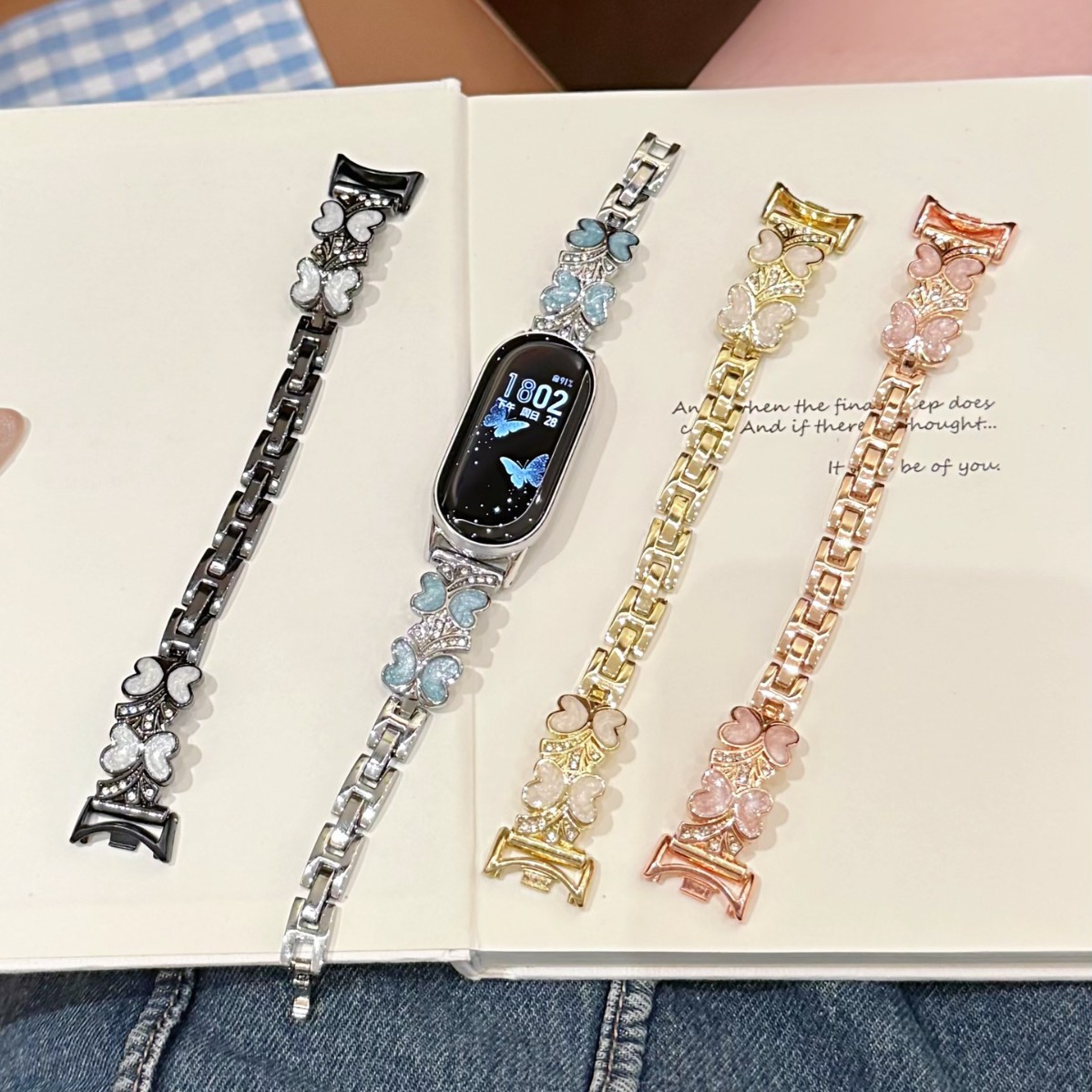 Butterfly Oil-drop Bracelet Watch Strap photo 2