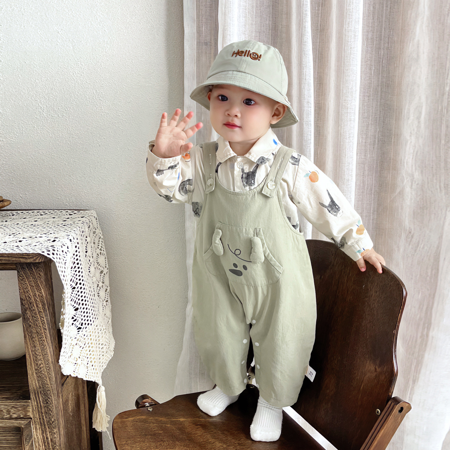 Baby Boy Clothing Autumn Overalls Set photo 2
