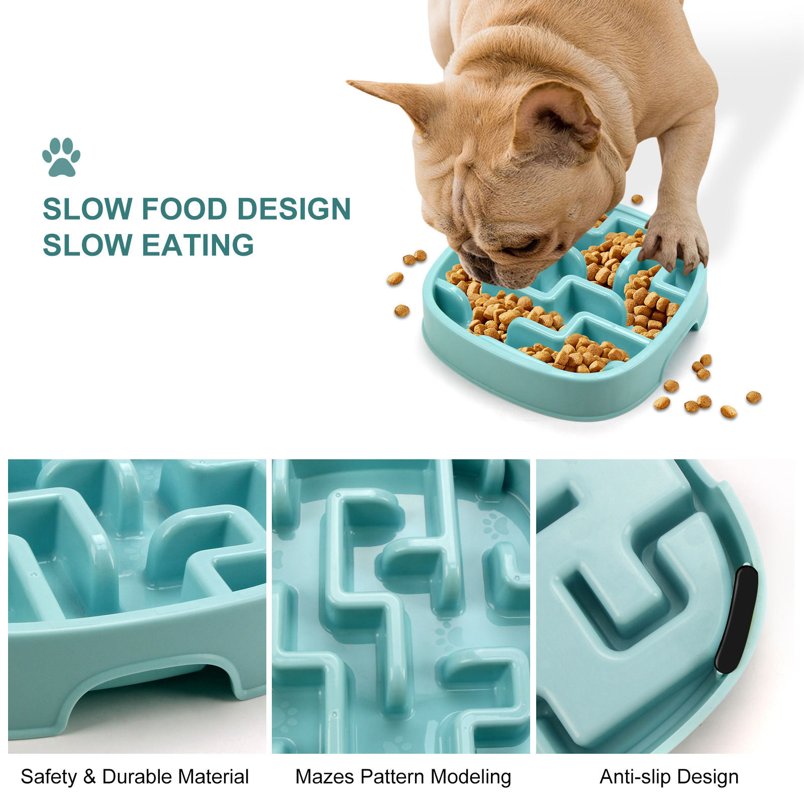 Tip-proof Slow-feeding Dog Bowl photo 7