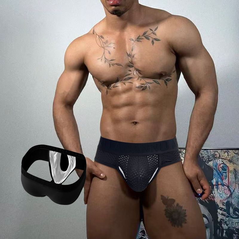 Bullet-detachable Sexy Mens Briefs Mesh Briefs photo 6