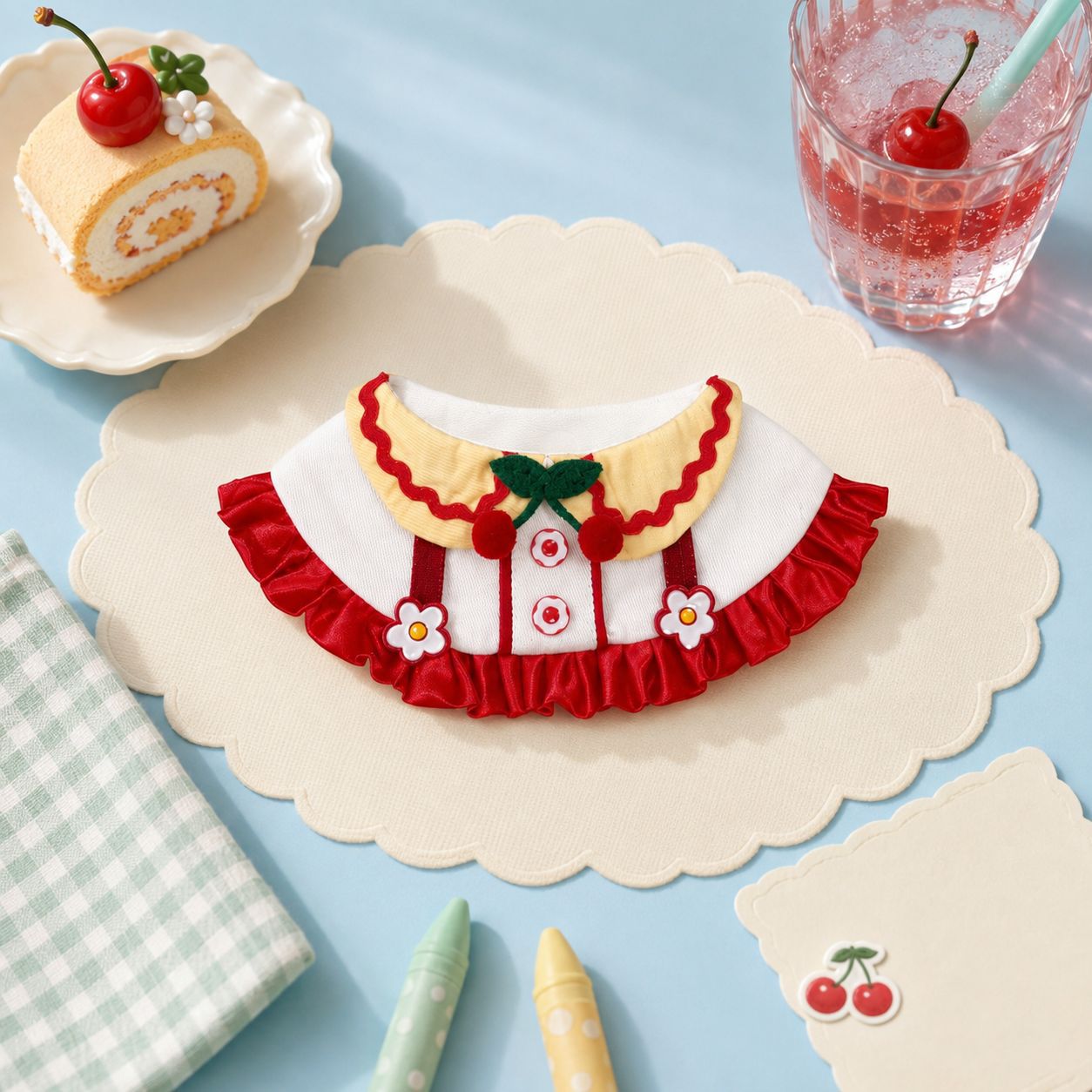 Ruffled Pet Bib With A Cute Design photo 2