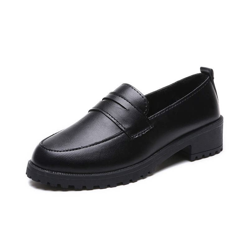 Korean-style Versatile Ulzzang Flat Shoes British-style Work Shoes photo 4