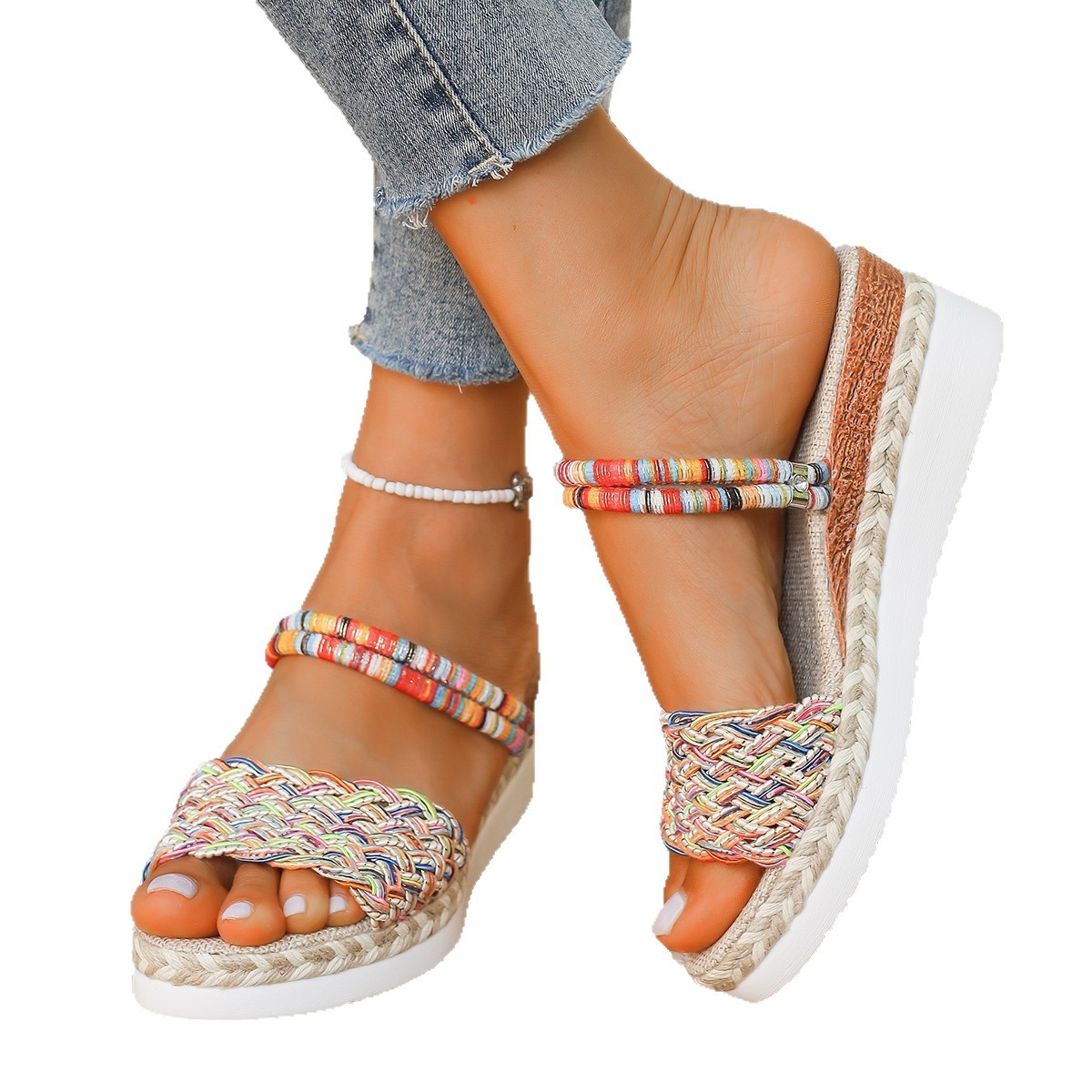 Women's Single-strap Buckle Wedge Sandals photo 5