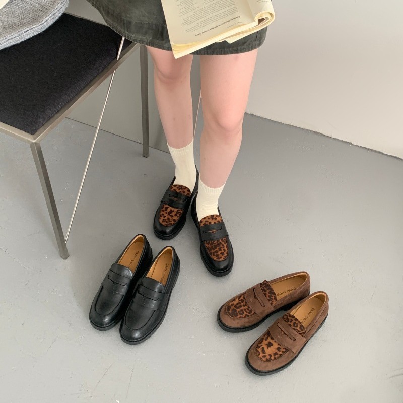 Retro European And American-style Color-block Suede Womens Shoes photo 1