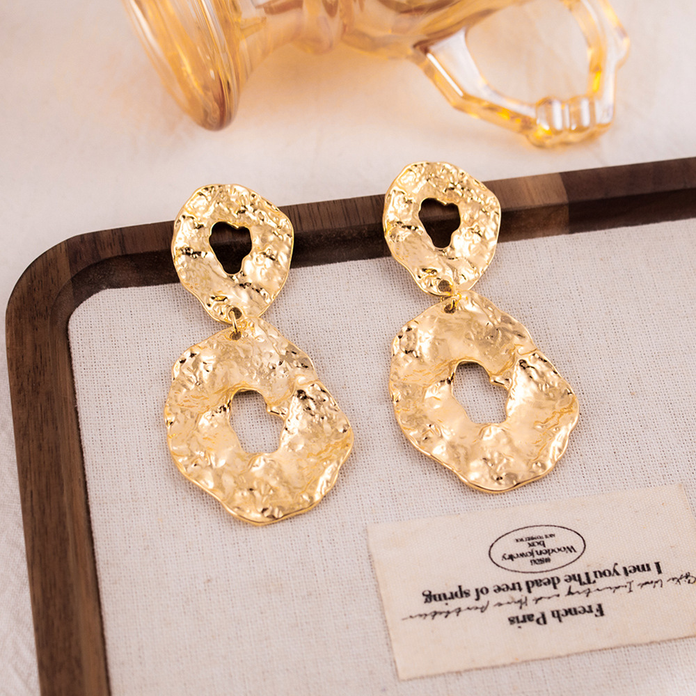 European And American Exaggerated Long Hollow Geometric Earrings photo 2