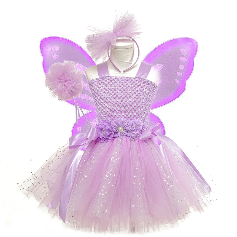 Halloween Costume Sequin Girls' Dress Set photo 4