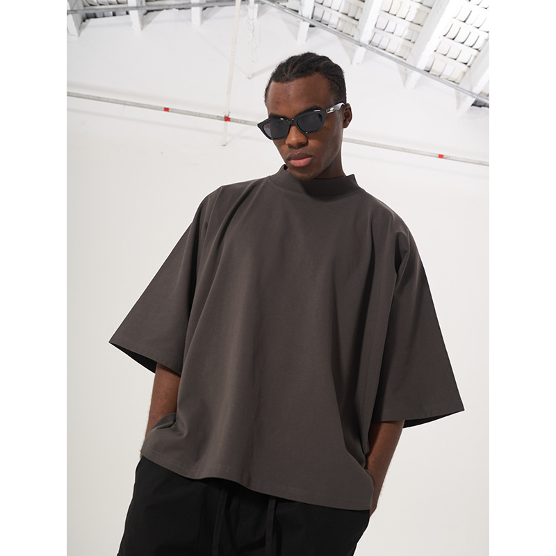 Men's Loose-fit Oversized Solid-color Top photo 3
