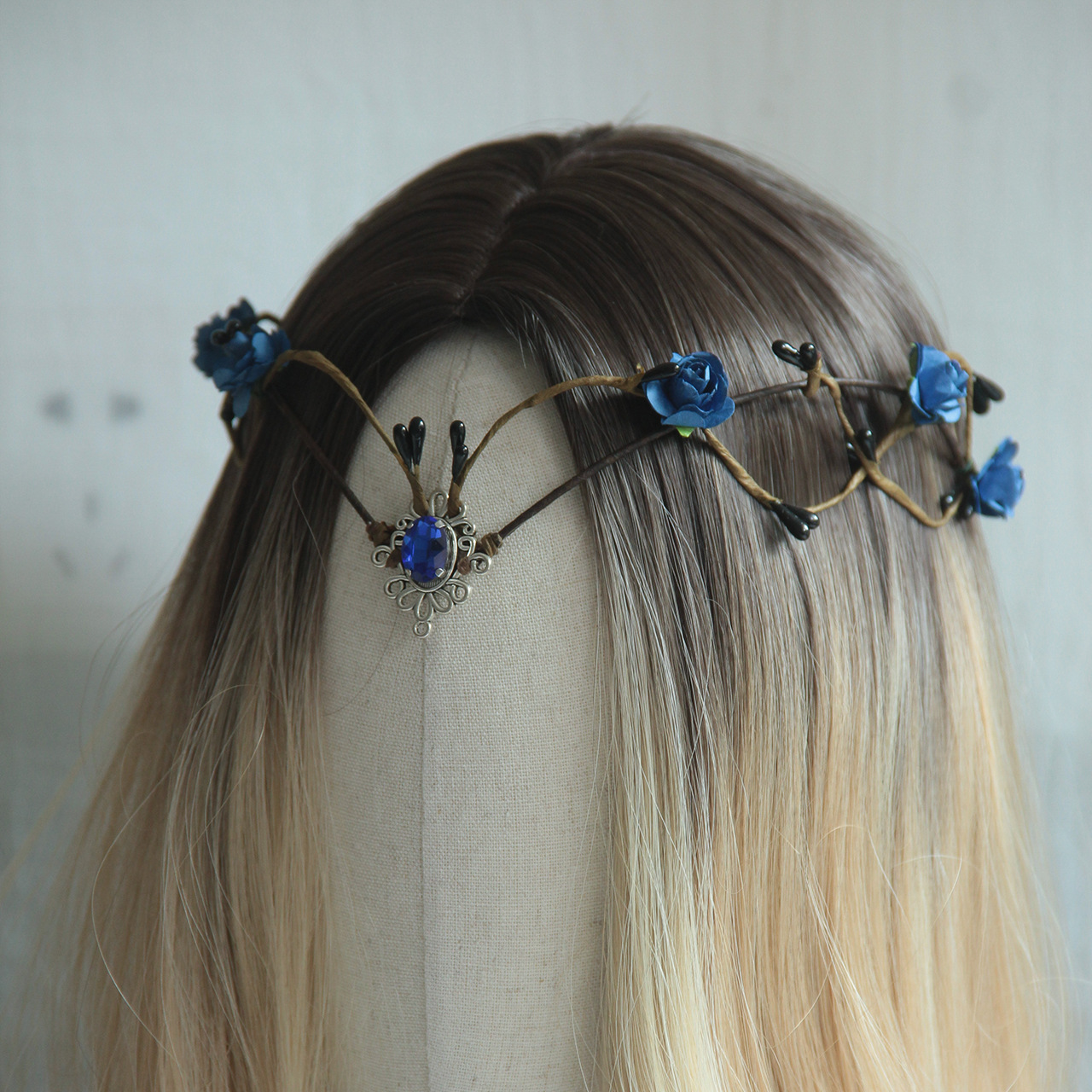 Leaf Water Drop Headband Female Elf Fairy Headdress photo 2