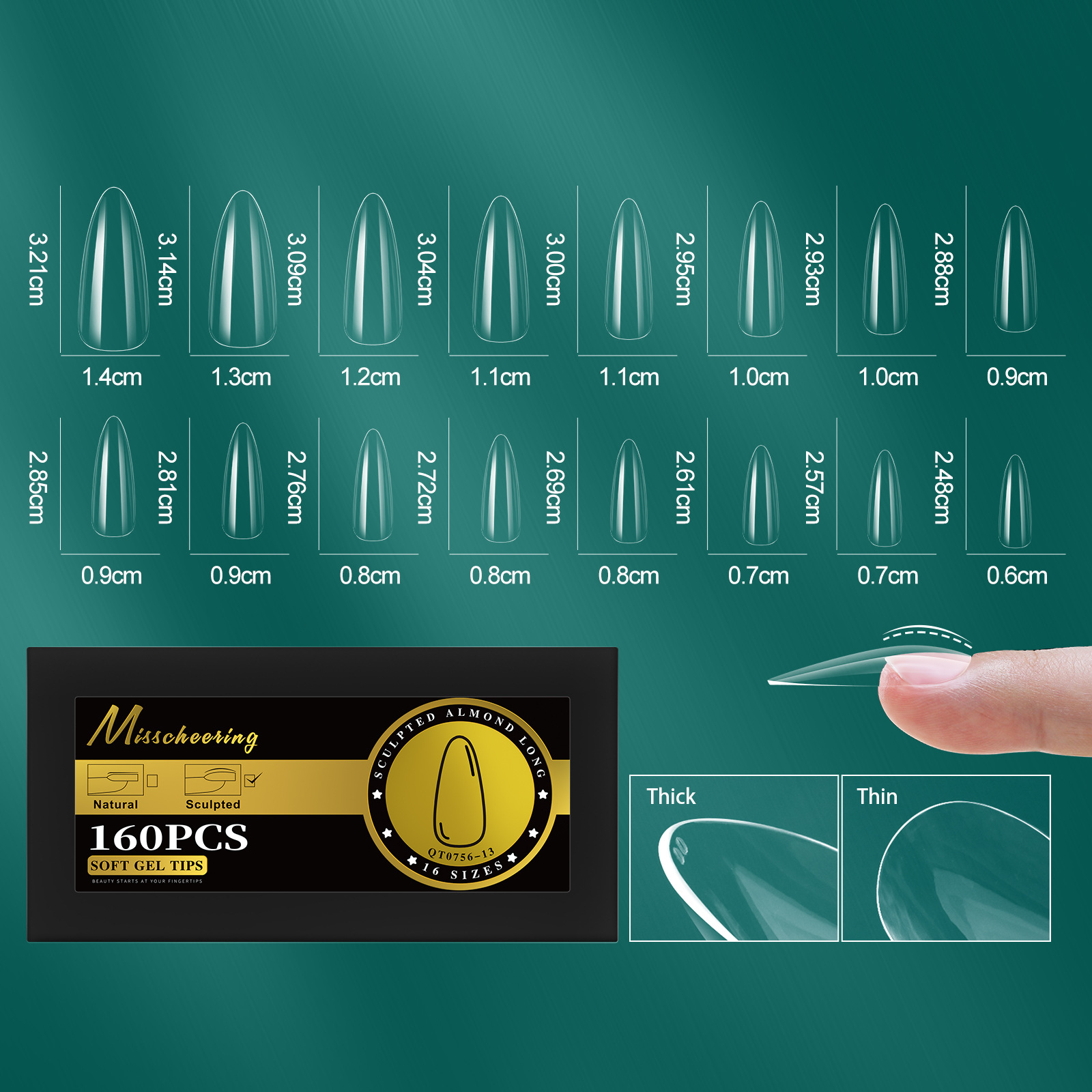 Arched Half-matte False Nails In A Boxed Set Seamless Design photo 7
