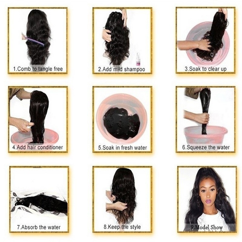 Mid-length Long Hair Black Long Straight Daily Full-head Wig Style photo 7