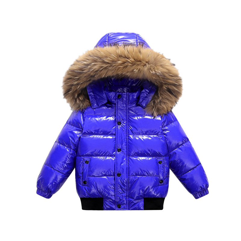 New Childrens Down Jacket With A Large Fur Collar Extra-thick Designwarm Winter Coat For Little Boys photo 4