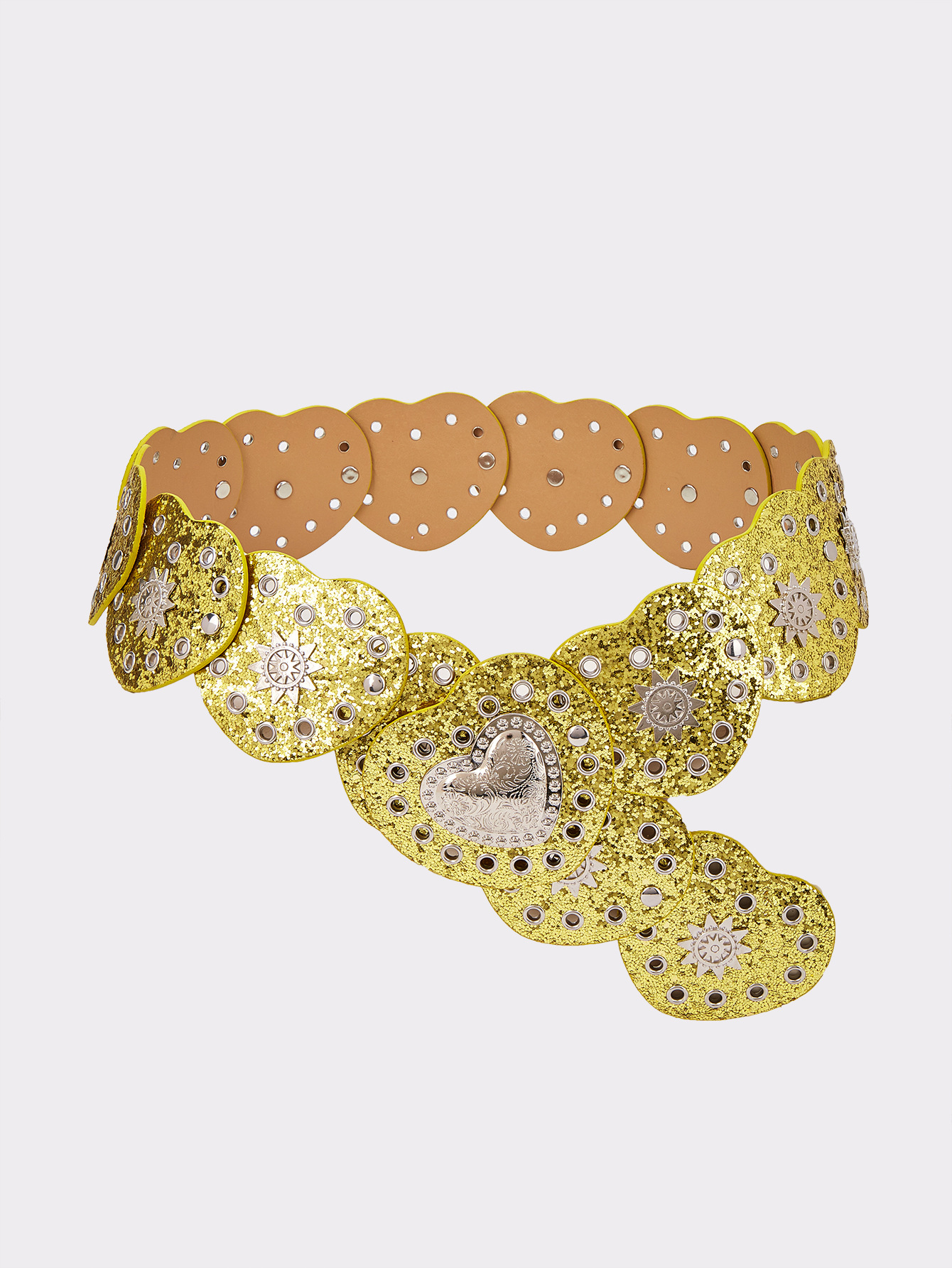 Shiny Heart-shaped Stud Tassel Belt photo 7
