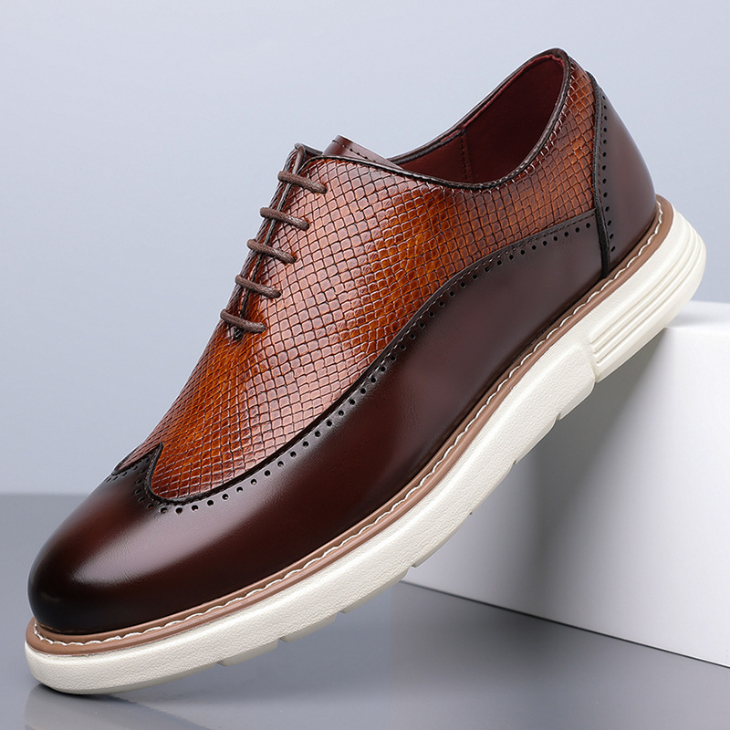 Men's British-style Minimalist Slip-on Leather Shoes photo 3