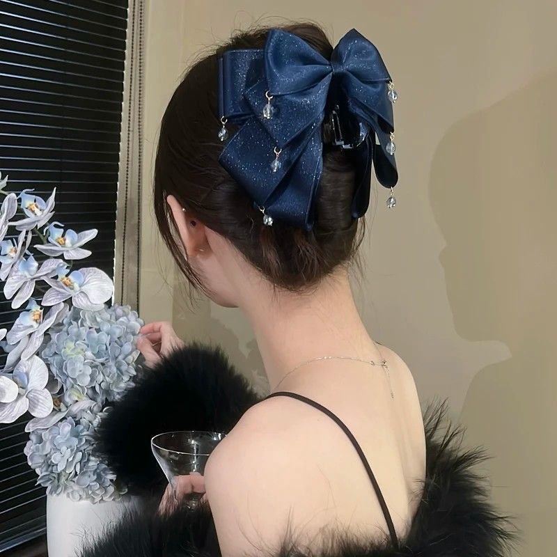 Multi-layer Butterfly Hair Clips With A Sparkling Bow photo 1