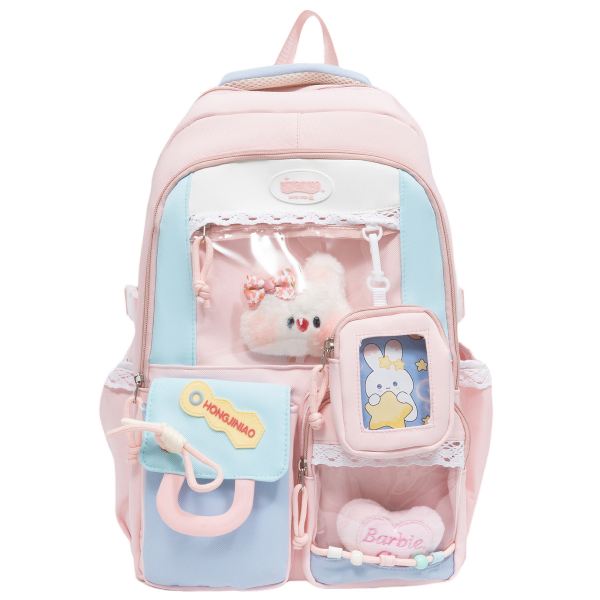 High Appearance School Bag With A Cute Color Block Design photo 8