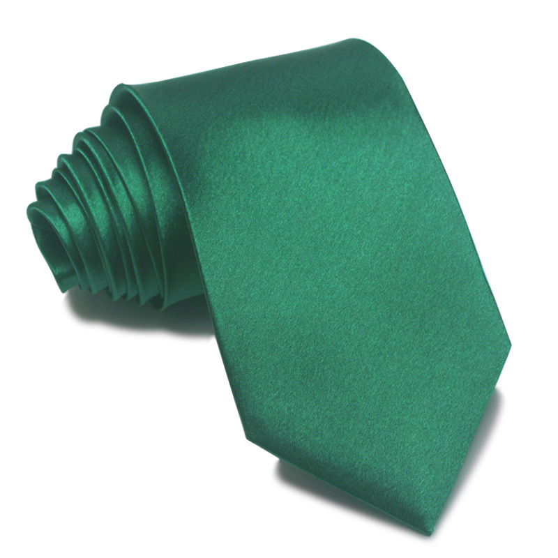 Mens 8cm Hand-Tied Tie Solid Color Tie Plain Color photo 6