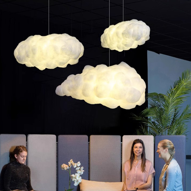 Net Red Cotton Floating Cloud Lamp Cloud Chandelier photo 4