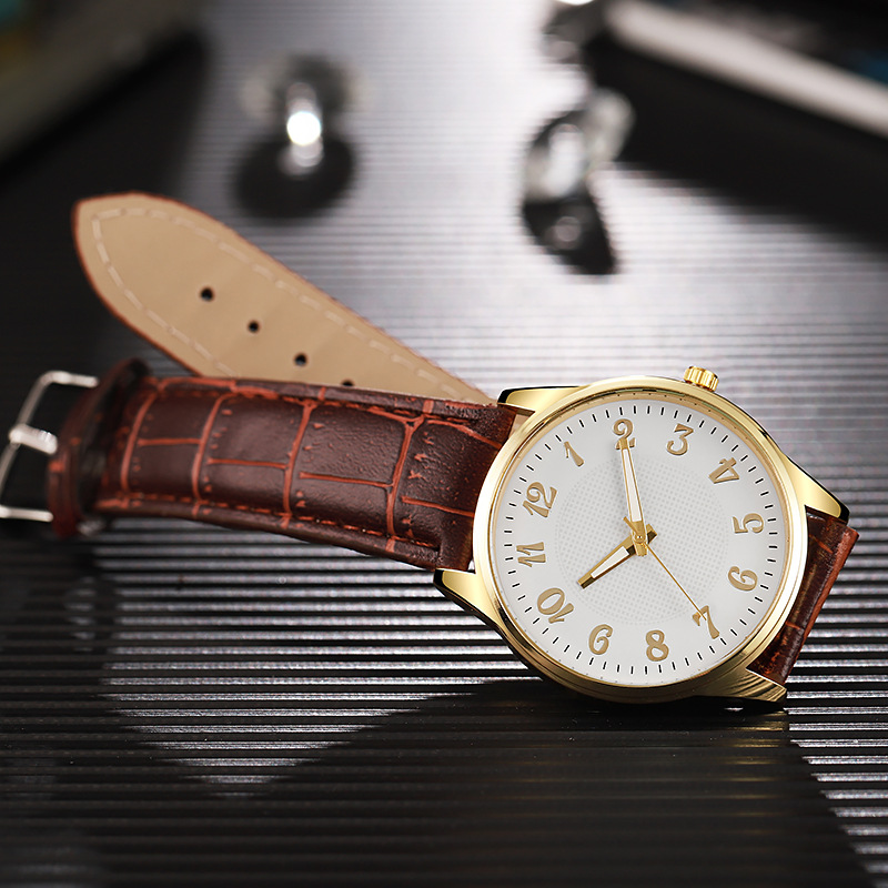 Quartz Mens Business-style Alloy Luminous Luxury Wristwatch With A Leather-band Feel photo 3