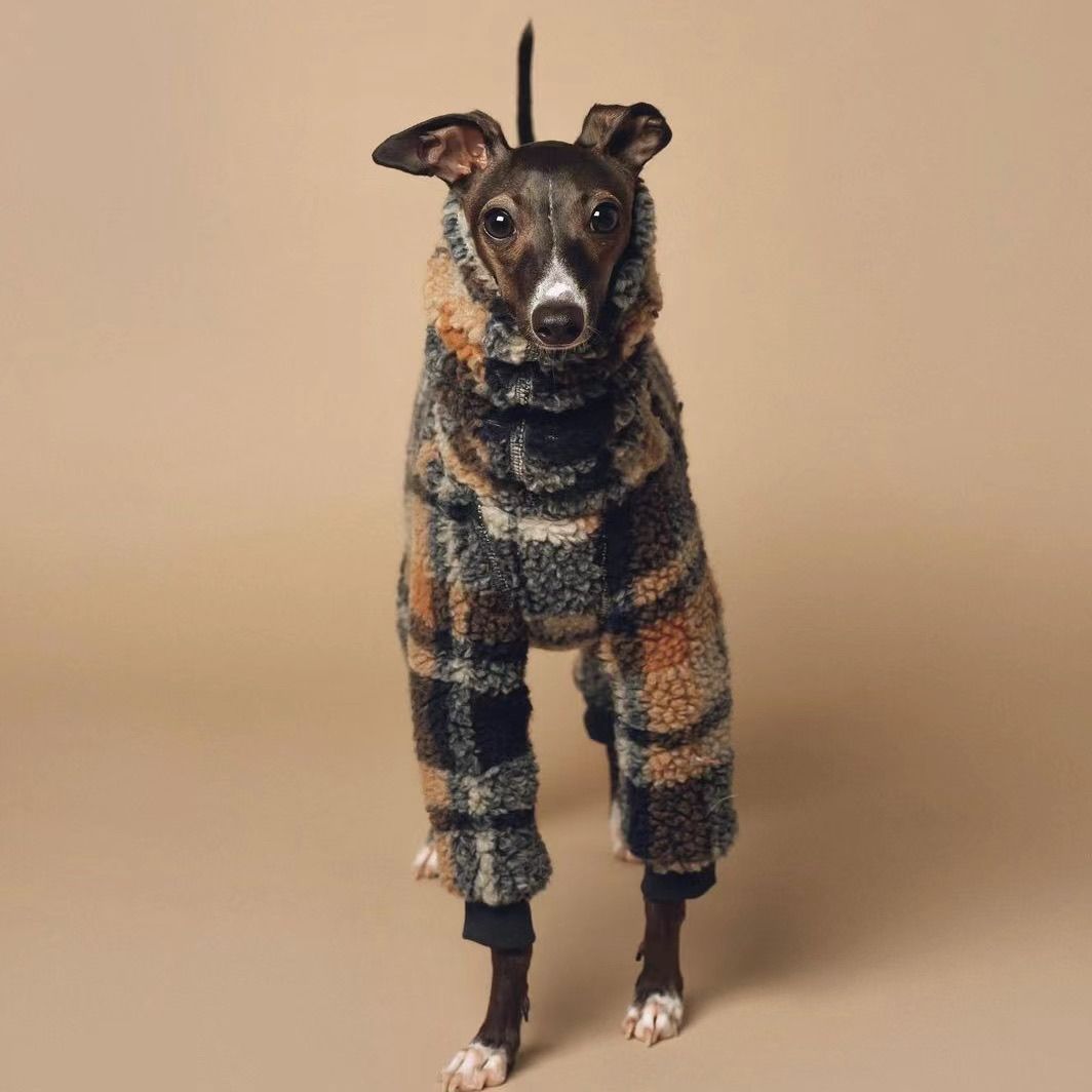 Double-sided Fleece Whippet Winter Dog Coat photo 2