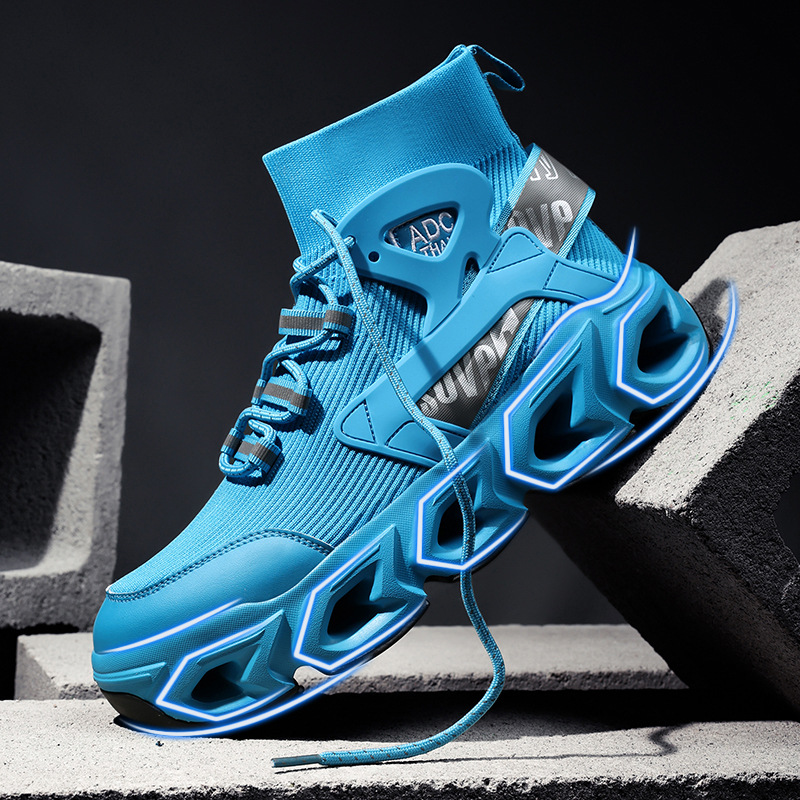 Men's Flyknit Mesh High-Top Breathable Sneakers photo 4
