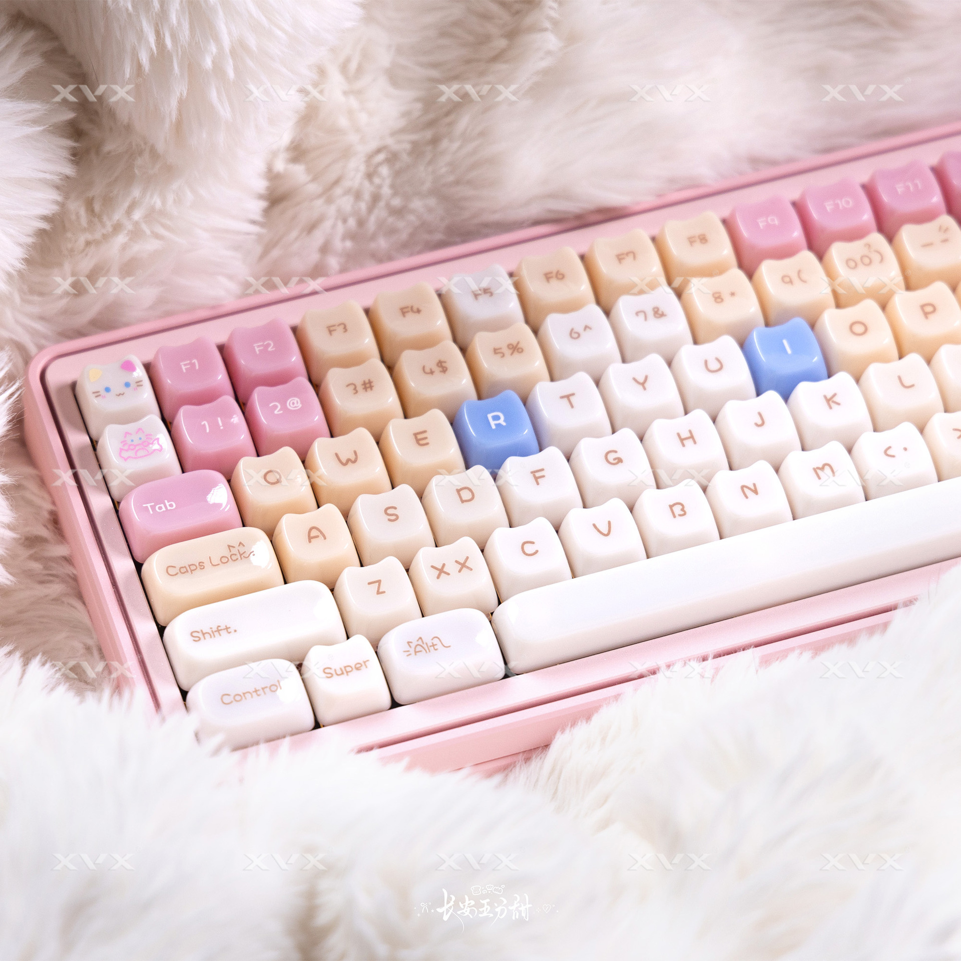 Ragdoll Cat Cute Light-colored Keyboard Caps photo 4
