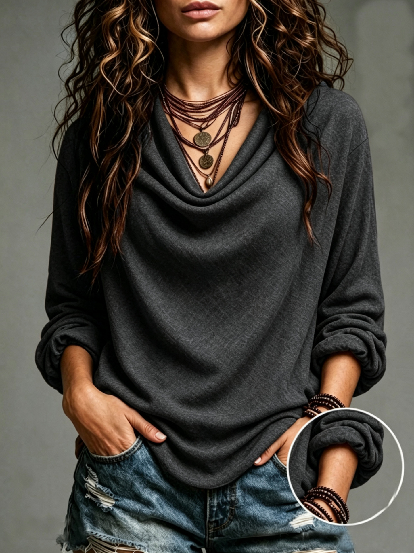 Women's Long-sleeve Turtleneck Top photo 4