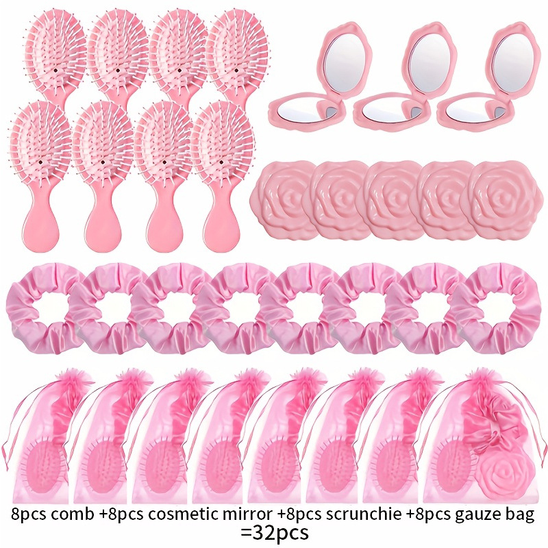 Makeup Mirror Rose Mirror Air Cushion Comb Comb Combination Gift Set Set photo 2