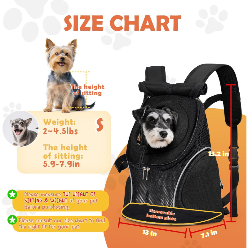 Dog Backpack Ventilated And Adjustable Pet Carrier photo 5