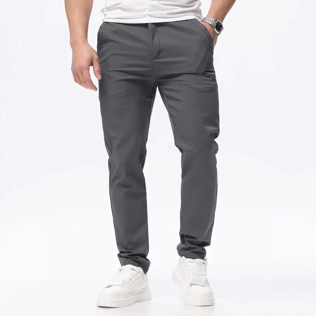 Slim-fit Straight-leg Pants Mens Versatile Stretch Trousers For Young Adults photo 7