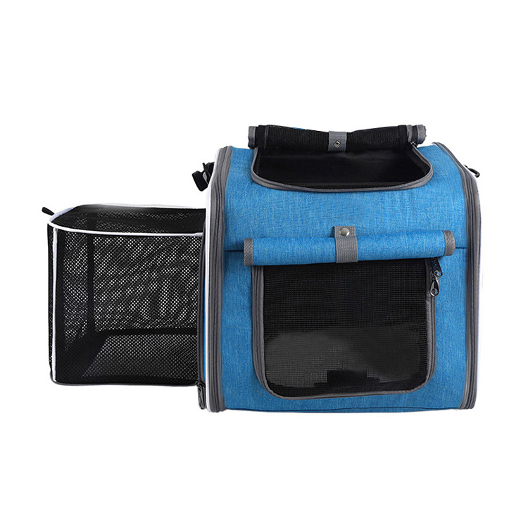Expandable Pet Bike Carrier Bag - Breathable Portable Front Basket for Cats Dogs Outdoor Cycling Travel photo 2
