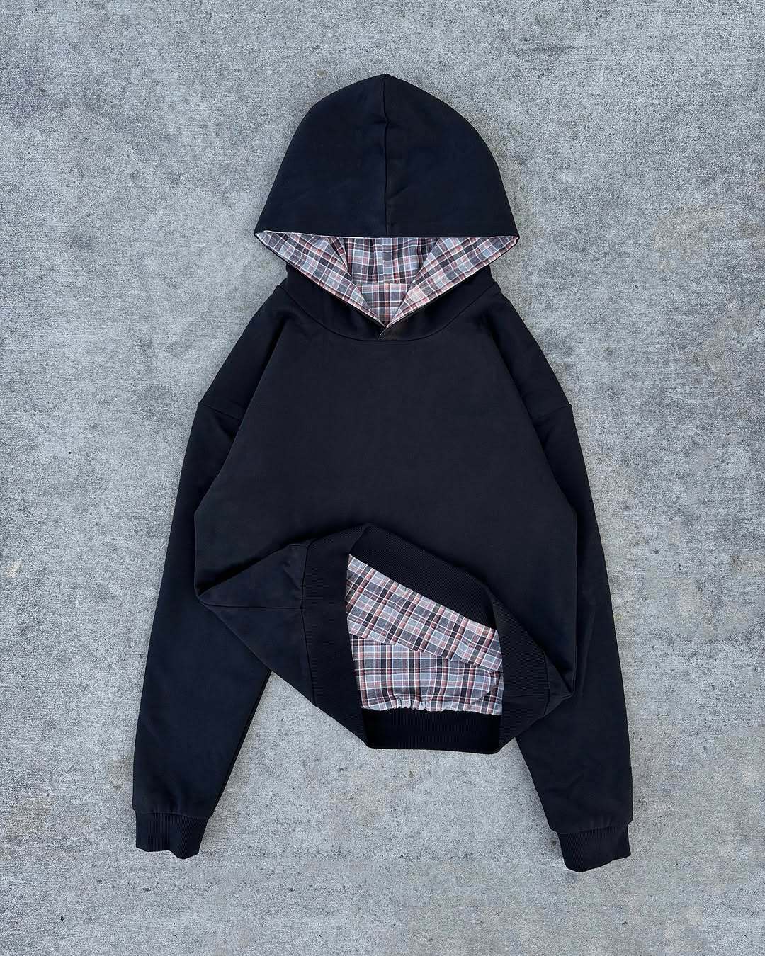 Hip Hop Double-sided Retro Plaid Casual Sweater photo 4