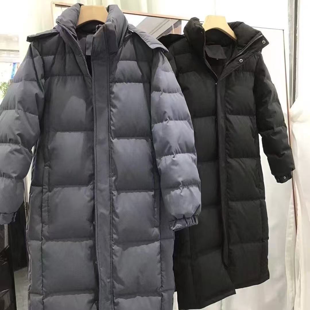 Mid-length Couple Men's And Women's Winter Down Hooded Jacket photo 3