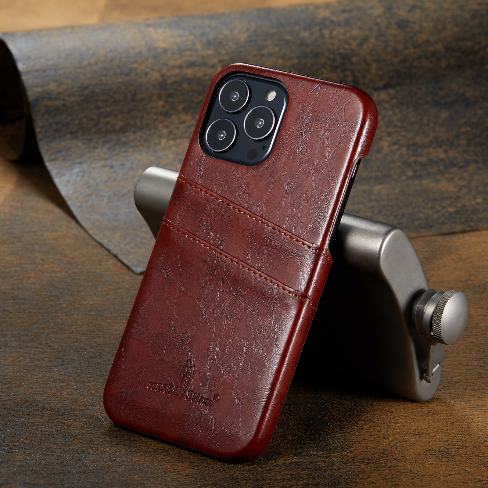 Suitable For Phone Cases Oil-wax Textured With Card Slot And Back Cover Protective Case photo 4
