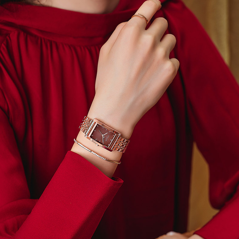 Women's Alloy Square Casual Business Watch photo 1