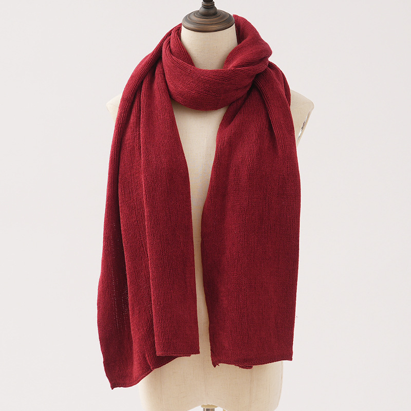 Wholesale Korean-style Solid-color Scarves Thickened For Autumn And Winter photo 5