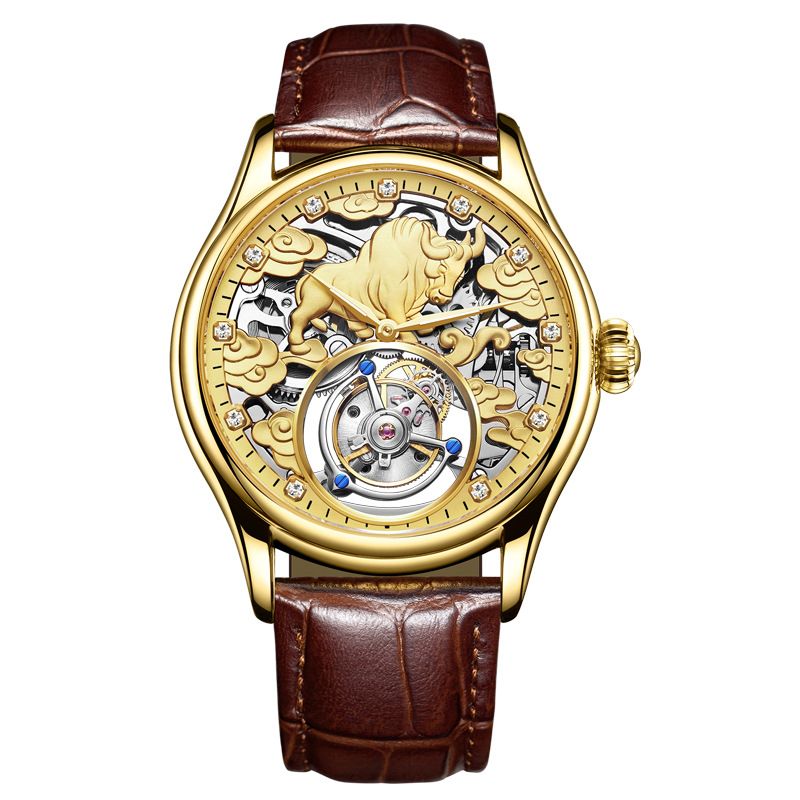 Double-sided Gemstone Glass Mechanical Watch photo 2