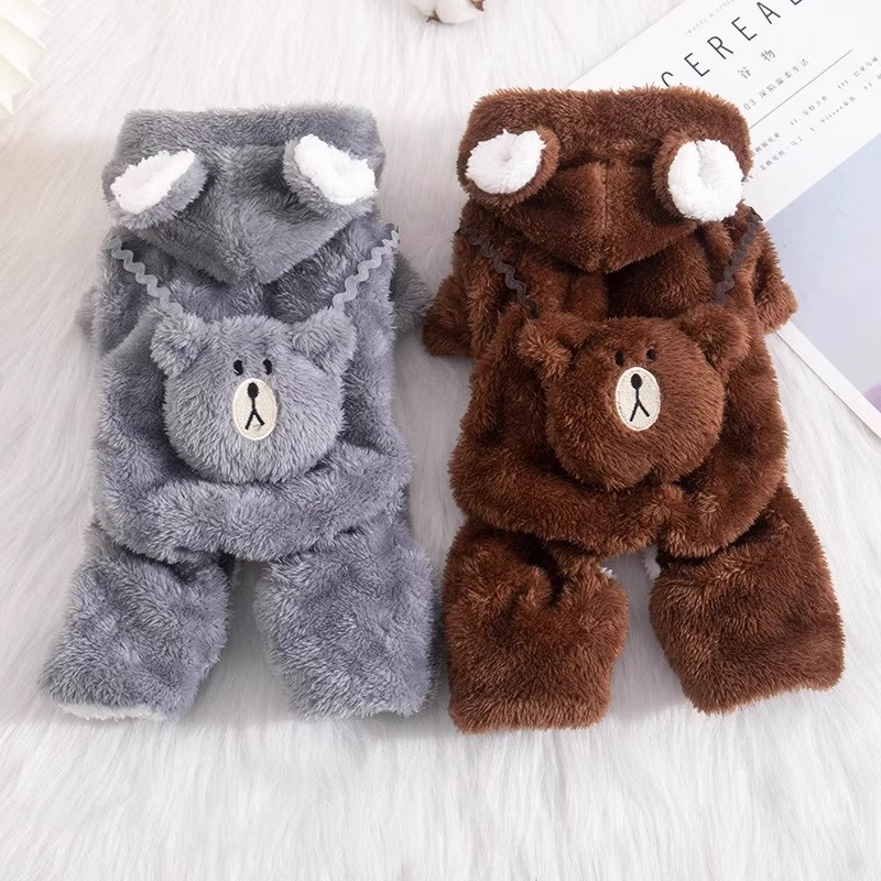 Winter Pet Clothing Teddy Bear-style Four-legged Outfit Fleece-lined And Extra-thick photo 7