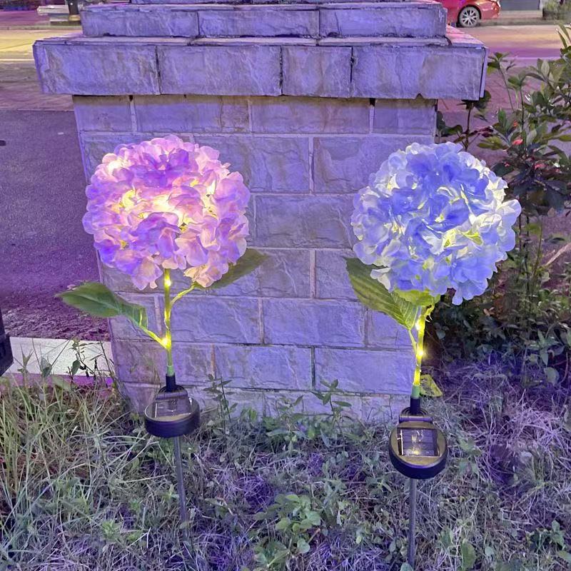 New Solar-Powered Garden Dandelion Flower Ball LED Floor Lamp photo 7