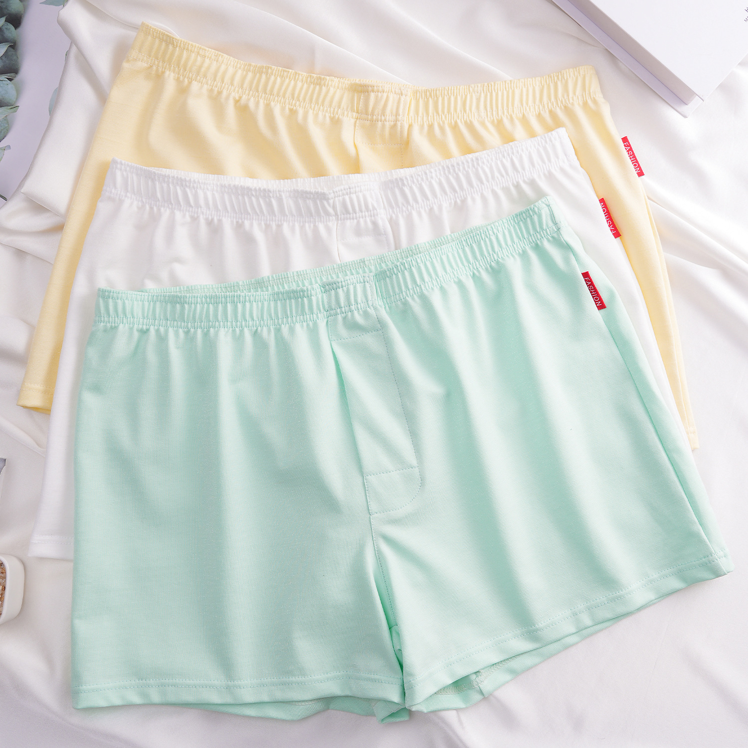 Mens Cotton Underwear Breathable Athletic Boxer Briefs Mens Mercerized Cotton Solid Color photo 1
