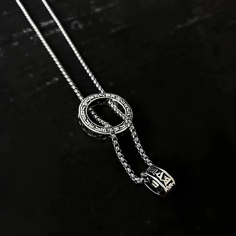Six-Character Mantra Double-Ring Necklace For Women photo 1